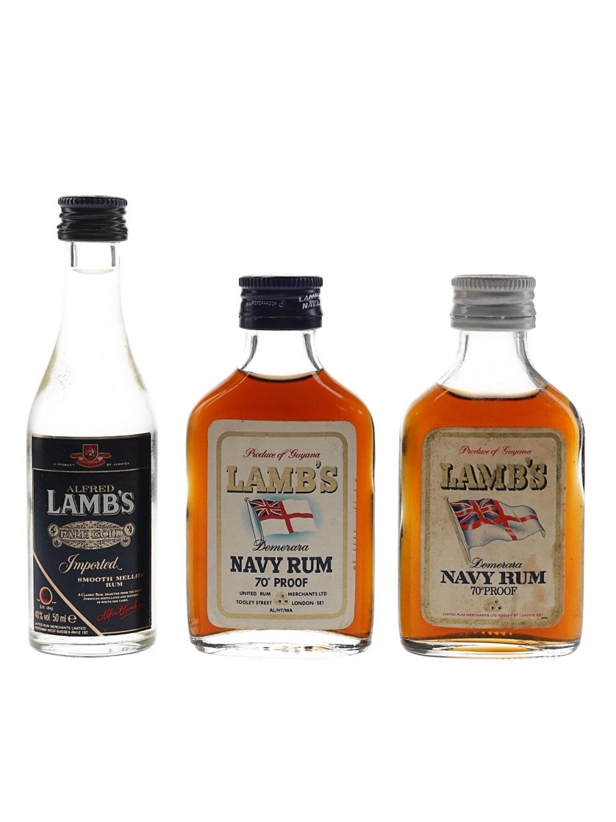 Lamb's Pale Gold & Demerara Navy Rum  3 x 5cl / 40%