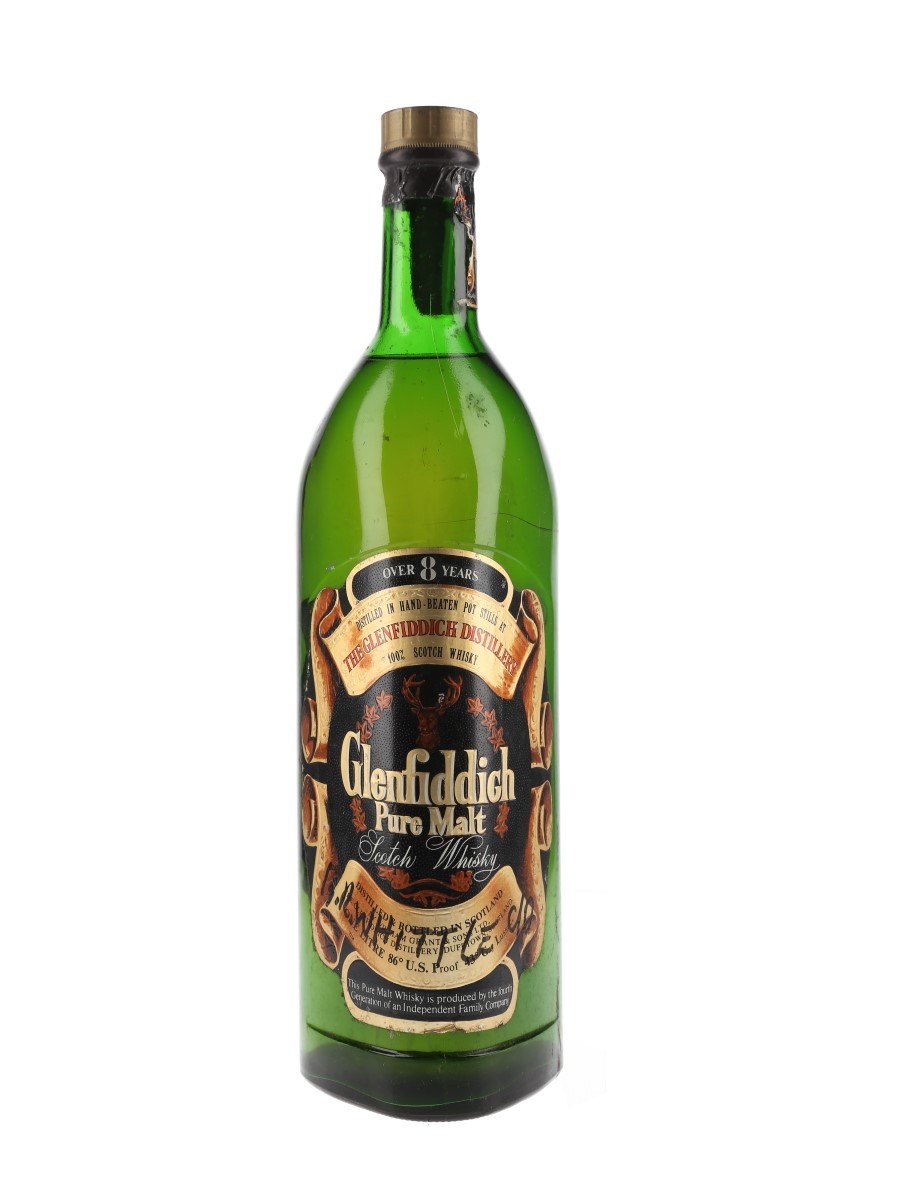 Glenfiddich Pure Malt 8 Year Old Bottled 1970s-1980s 100cl / 43%