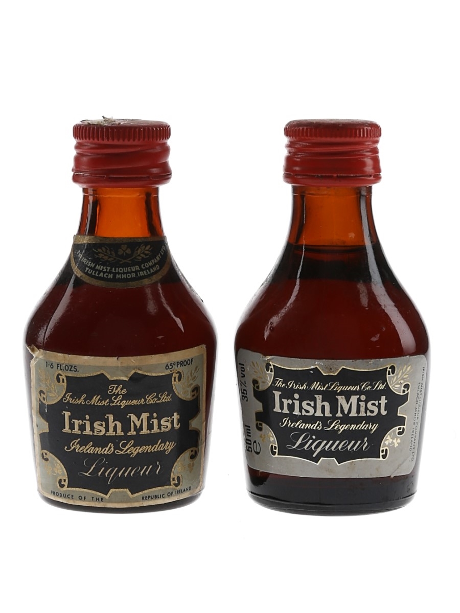Irish Mist Bottled 1970s & 1980s 2 x 4.5cl-5cl