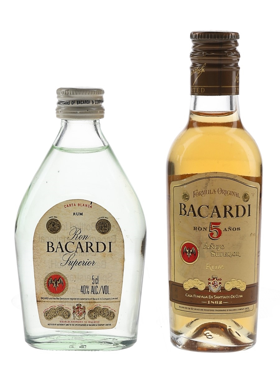 Bacardi Carta Blanca & 5 Year Old  2 x 5cl / 40%