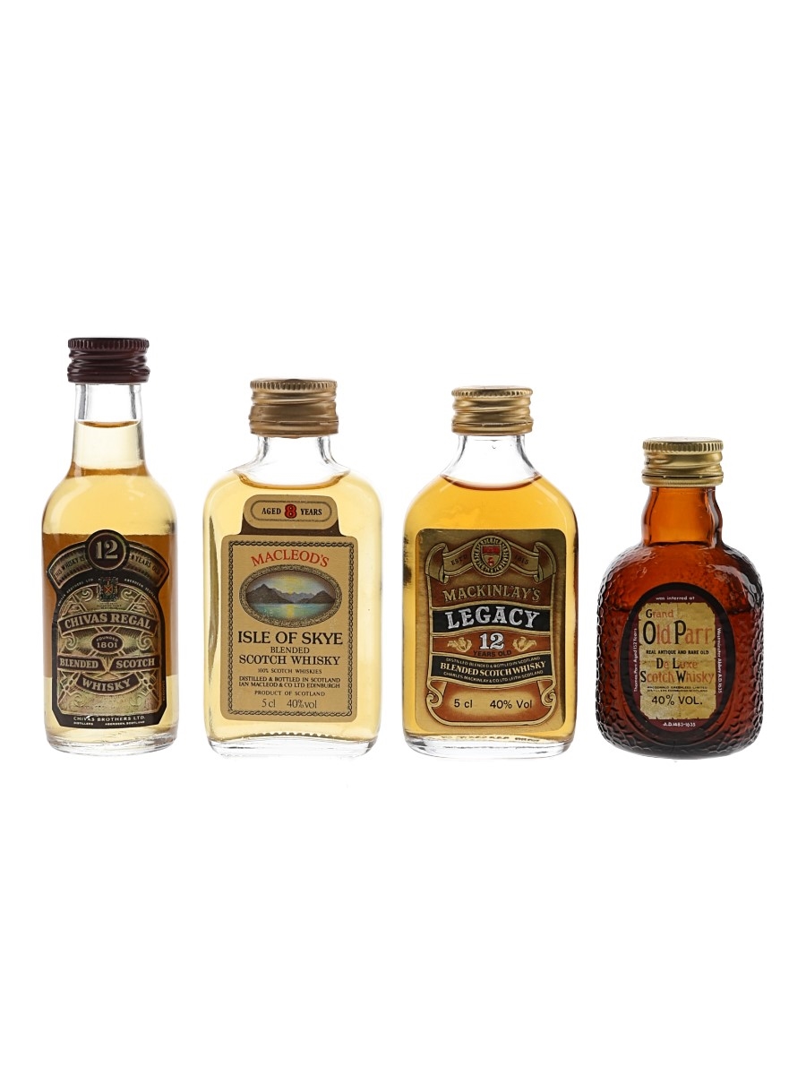 Assorted Blended Scotch Whisky Chivas Regal, Grand Old Parr, Macleod's 8 Year Old & Mackinlay's 4 x 5cl