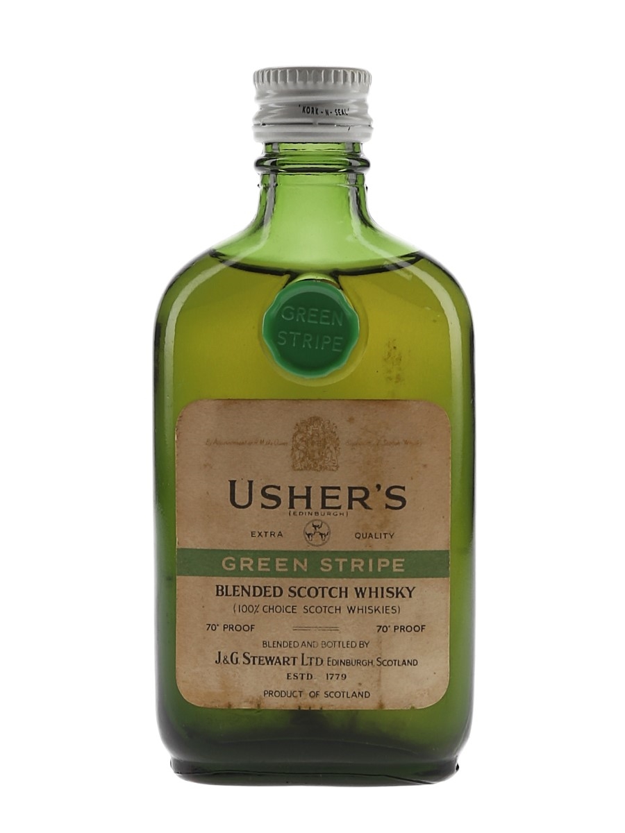 Usher's Green Stripe Bottled 1960s 5cl / 40%