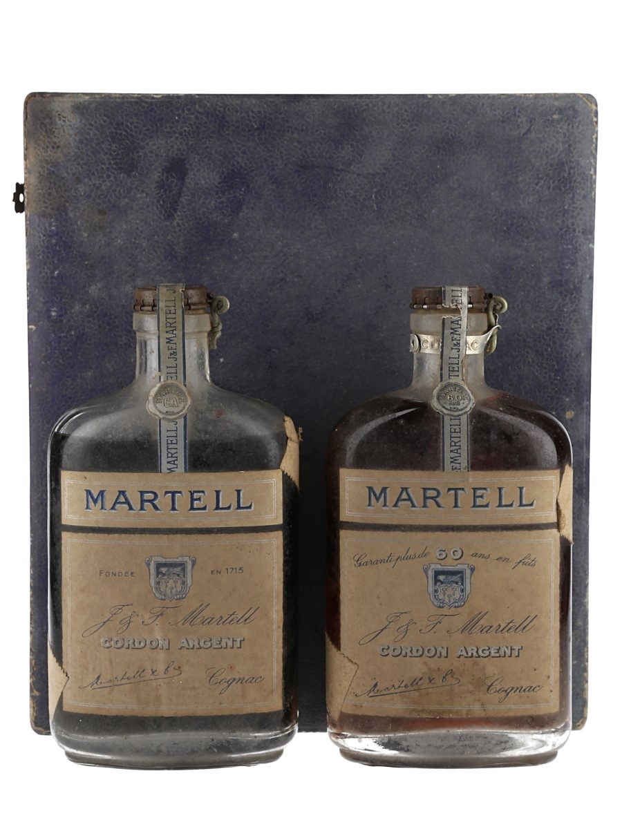 Martell Cordon Argent & 60 Year Old Bottled 1950s 2 x 35cl / 40%