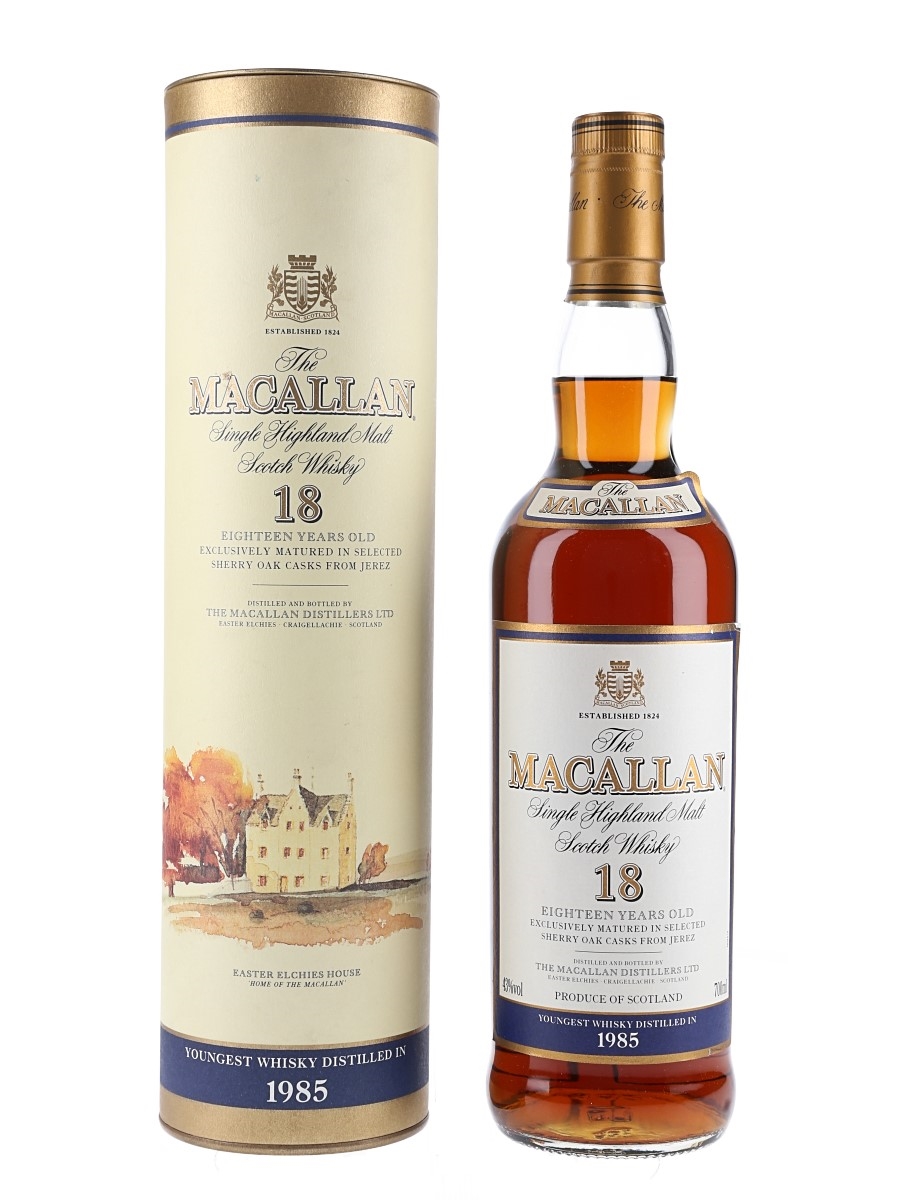 Macallan 18 Year Old Youngest Whisky Distilled In 1985 70cl / 43%
