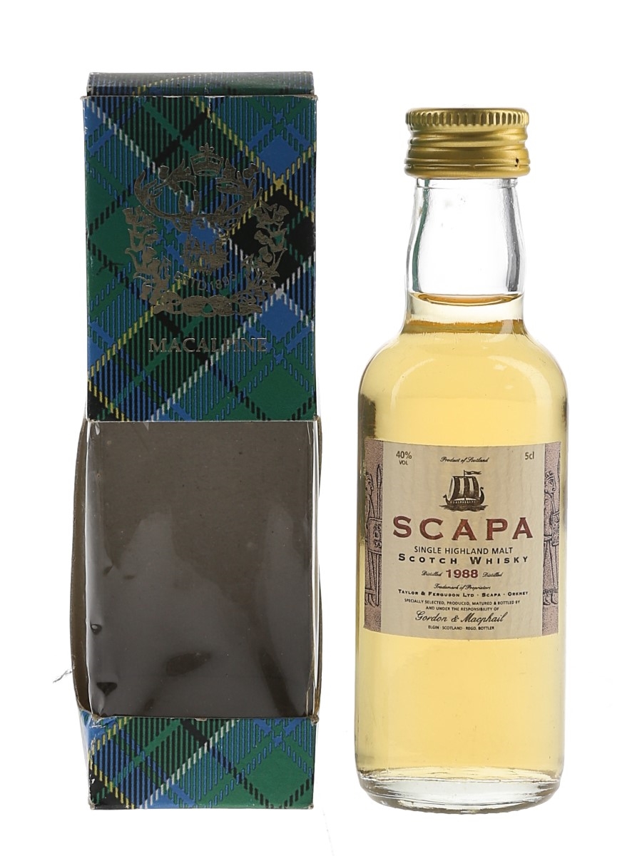Scapa 1988 Bottled 1990s - Gordon & MacPhail 5cl / 40%