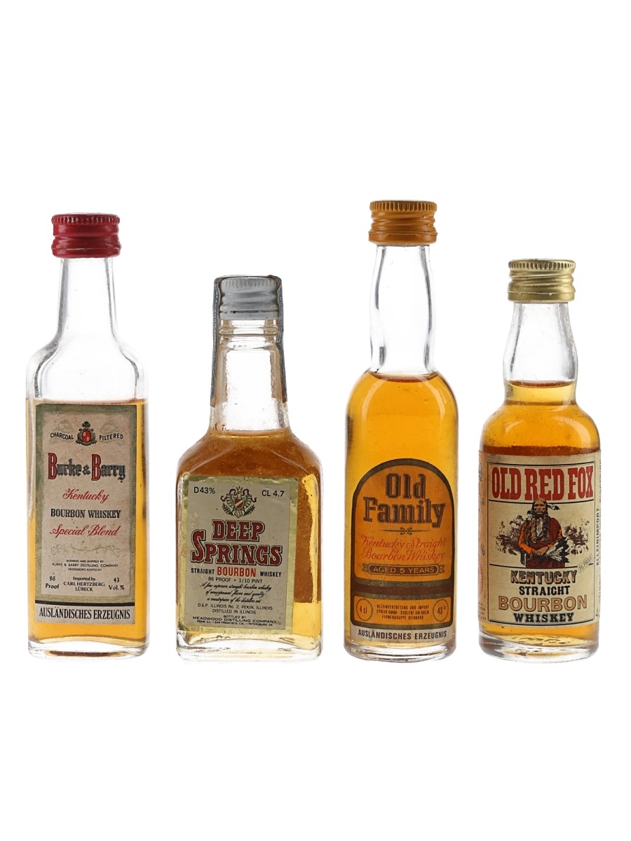 Assorted Blended Scotch Whiskey Bottled 1980s 4 x 4cl-4.7cl / 43%