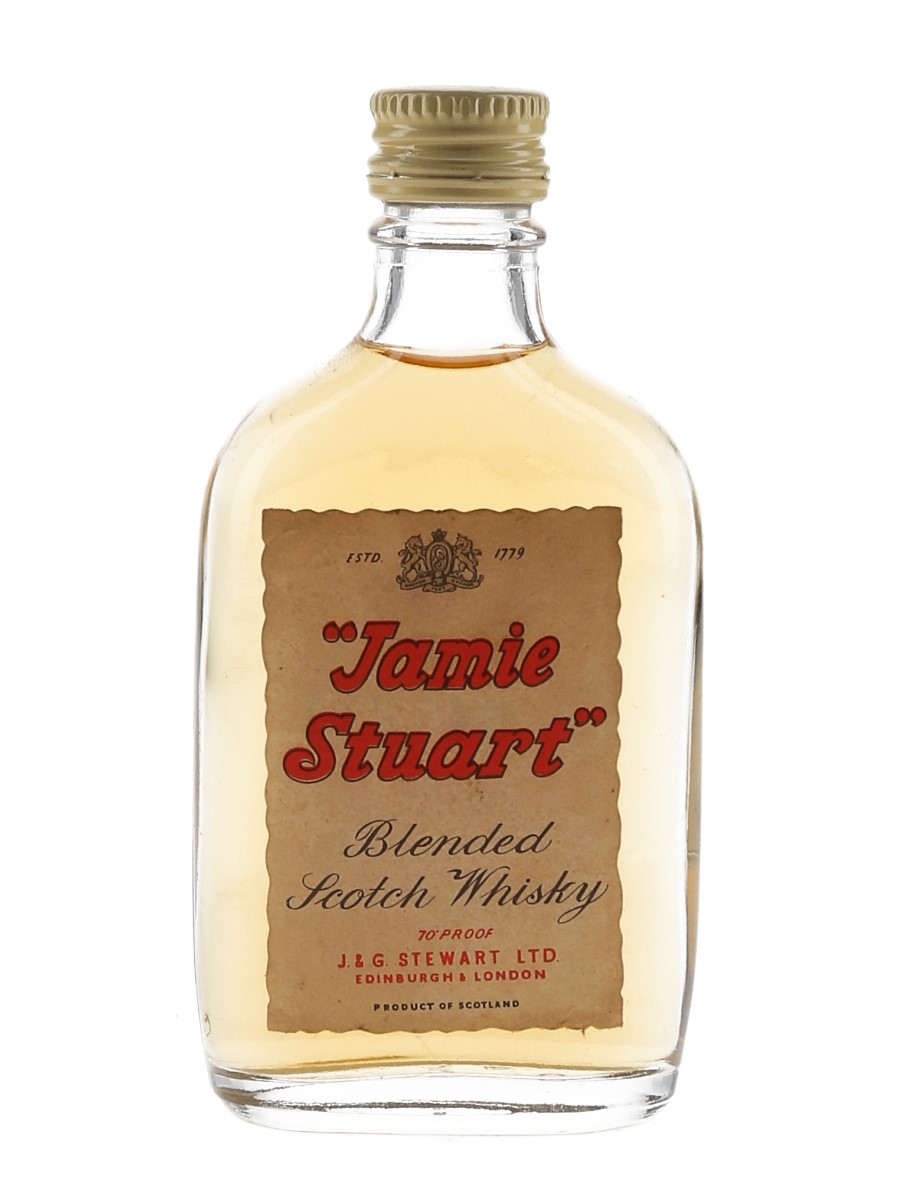 Jamie Stuart Blended Scotch Whisky Bottled 1960s - J & G Stewart Ltd 5cl / 40%