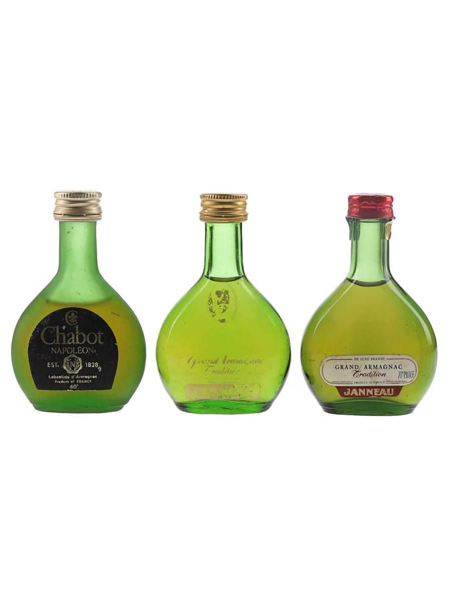 Chabot & Janneau Bottled 1970s 3 x 2.9cl-3cl / 40%
