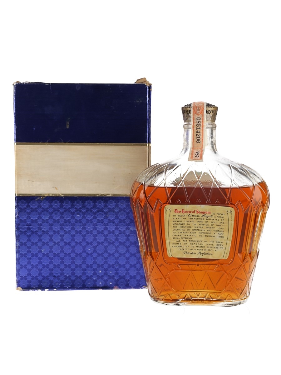 CROWN  seagram's 1962 シーグラムクラウン Vintage Seagrams Crown Royal Bottle 1962 With Stamp And 2