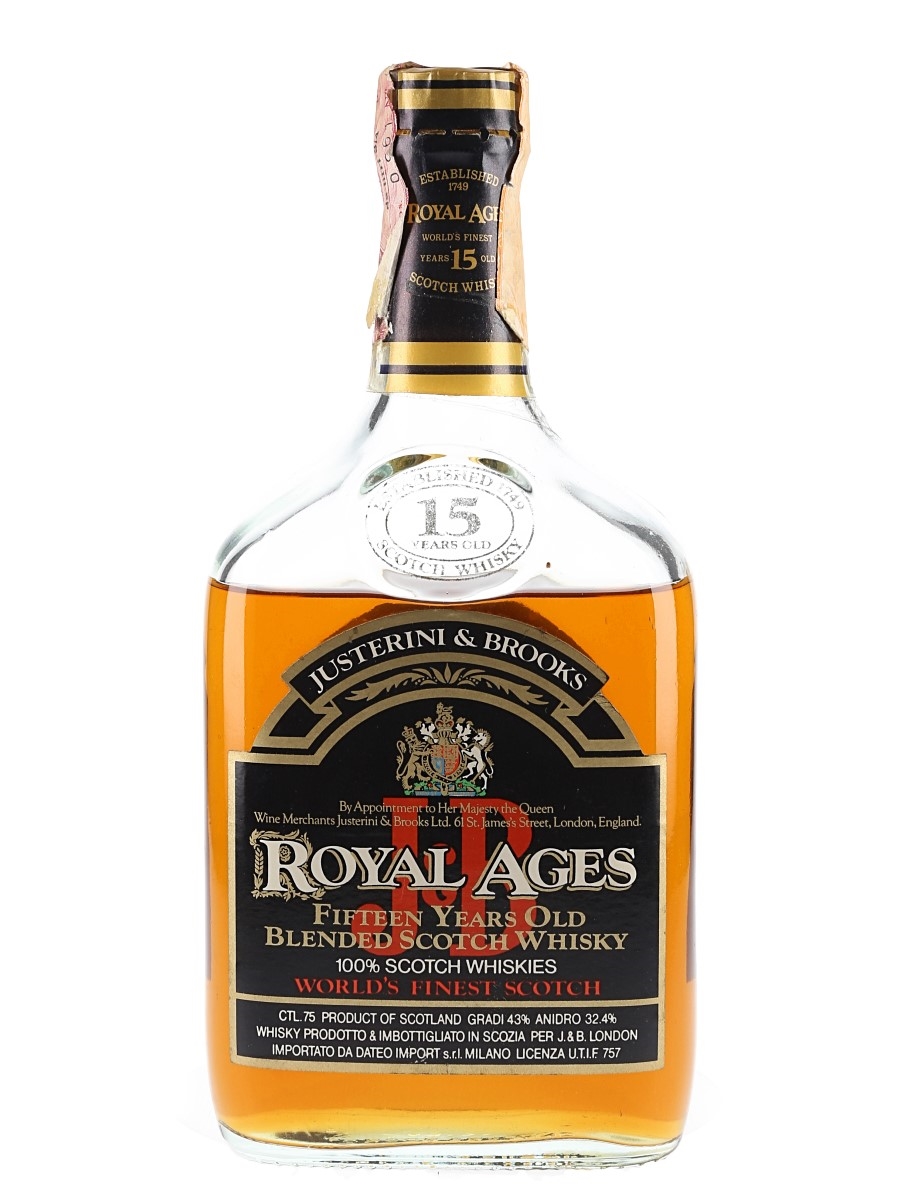 Royal Ages 15 Year Old Bottled 1970s - J & B 75cl / 43%
