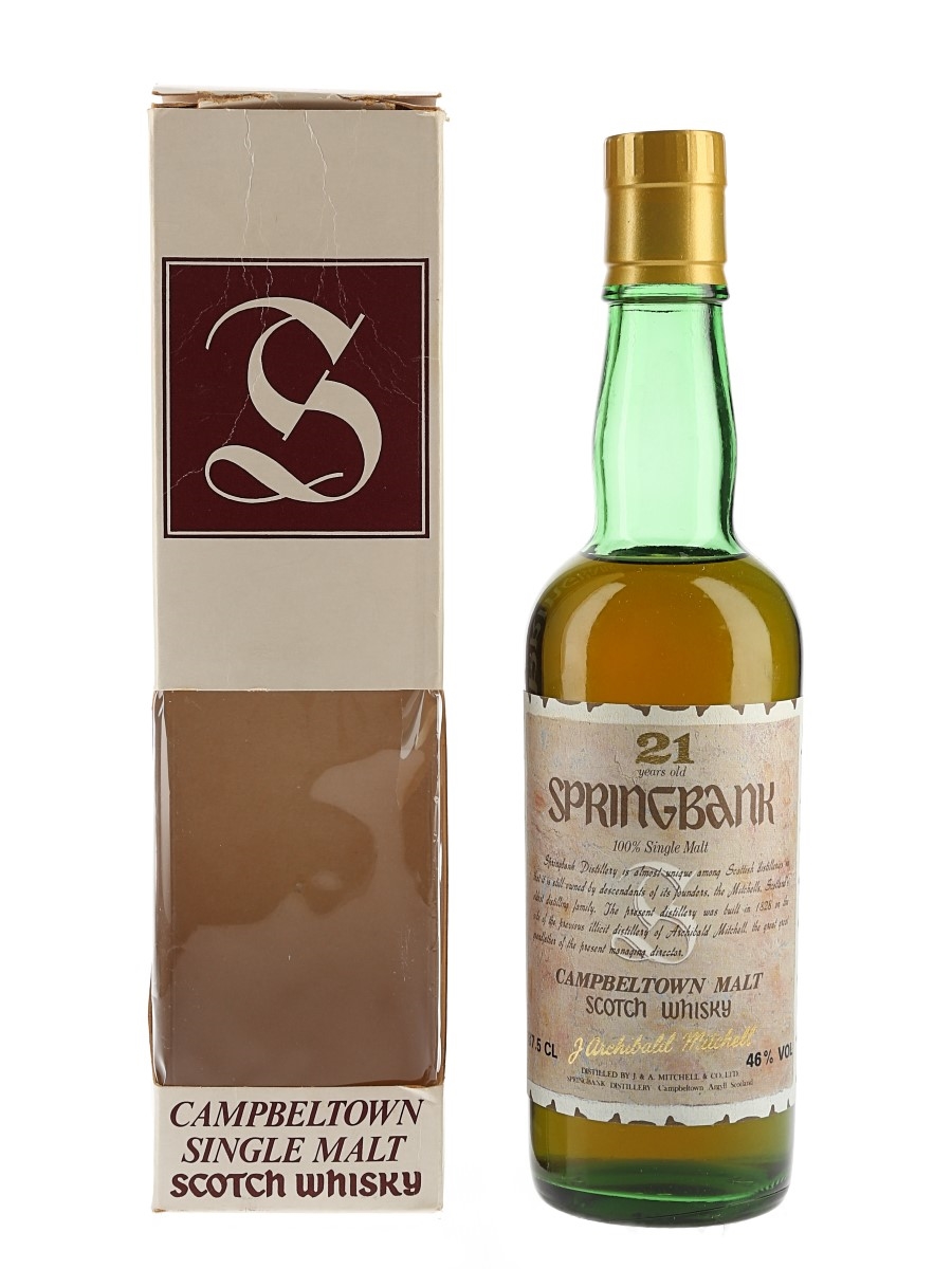 Springbank 21 Year Old Bottled 1980s 37.5cl / 46%