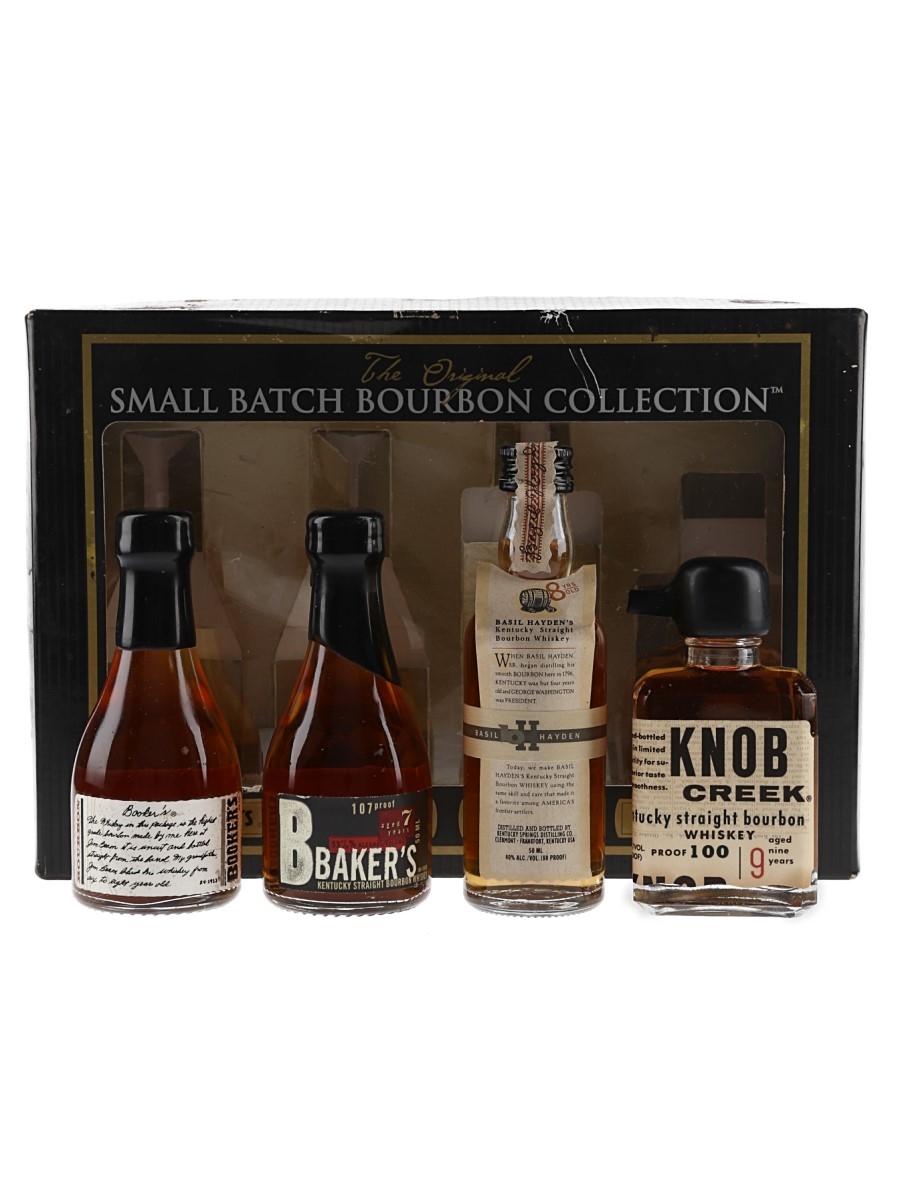 Original Small Batch Bourbon Collection Booker's, Baker's, Basil Hayden's, Knob Creek 4 x 5cl