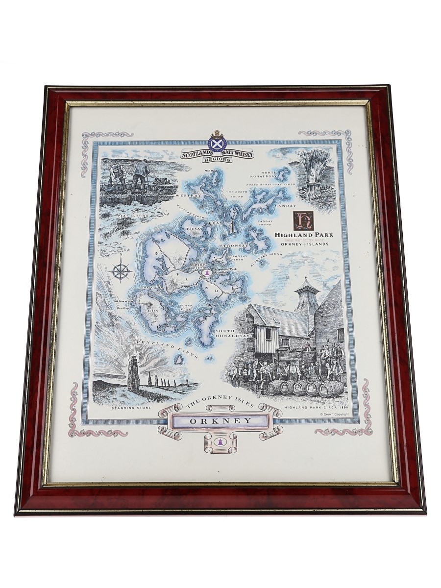 Map of The Orkney Isles  32cm x 37.5cm
