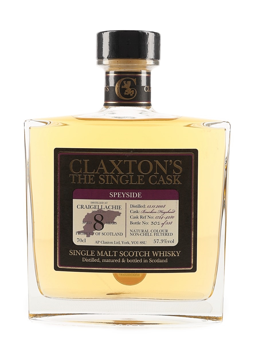 Craigellachie 2008 8 Year Old Claxton's The Single Cask 70cl / 57.3%