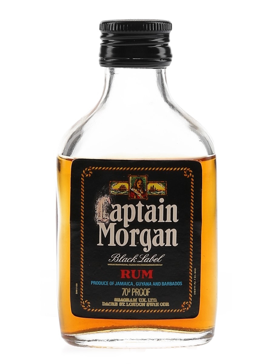 Captain Morgan Black Label  Rum Bottled 1970s 5cl / 40%