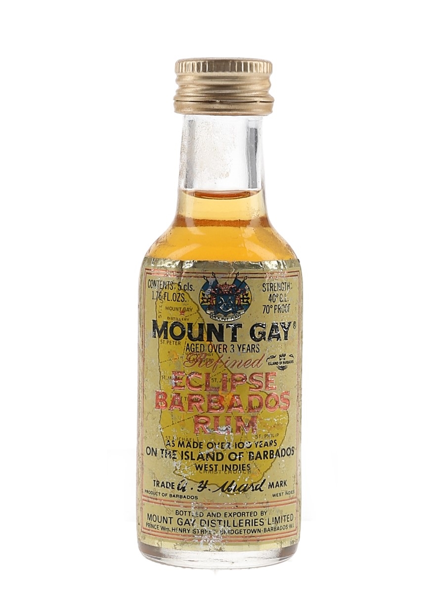Mount Gay Eclipse 3 Year Old Bottled 1970s-1980s 5cl / 40%