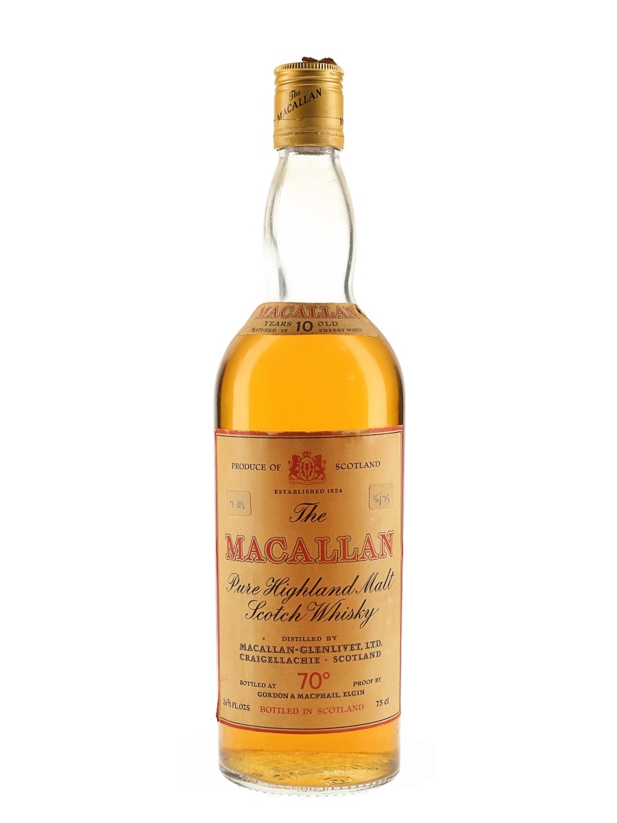 Macallan 10 Year Old Bottled 1970s - Gordon & MacPhail 75cl / 40%