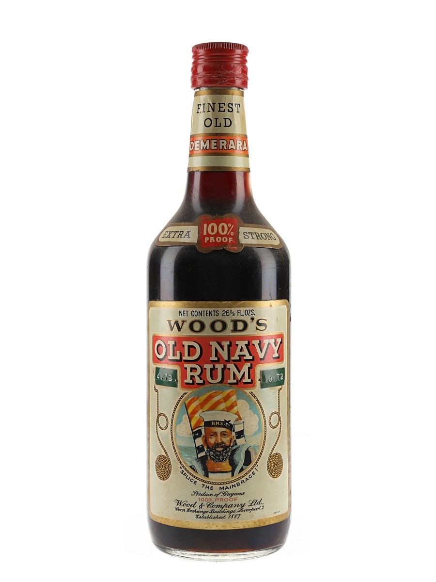 Wood's 100 Demerara Old Navy Rum Bottled 1970s 75.7cl / 57%