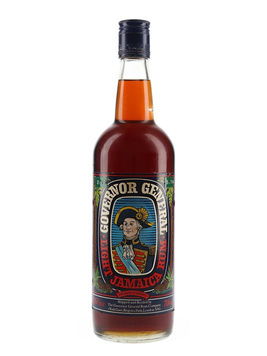 Governor General Light Jamaica Rum Bottled 1970s - Governor General Rum Company 75.7cl / 40%
