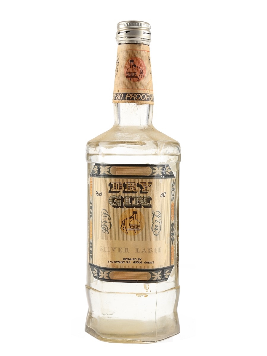 Fokialis Silver Lable Dry Gin Bottled 1970s - Greece 75cl / 40%