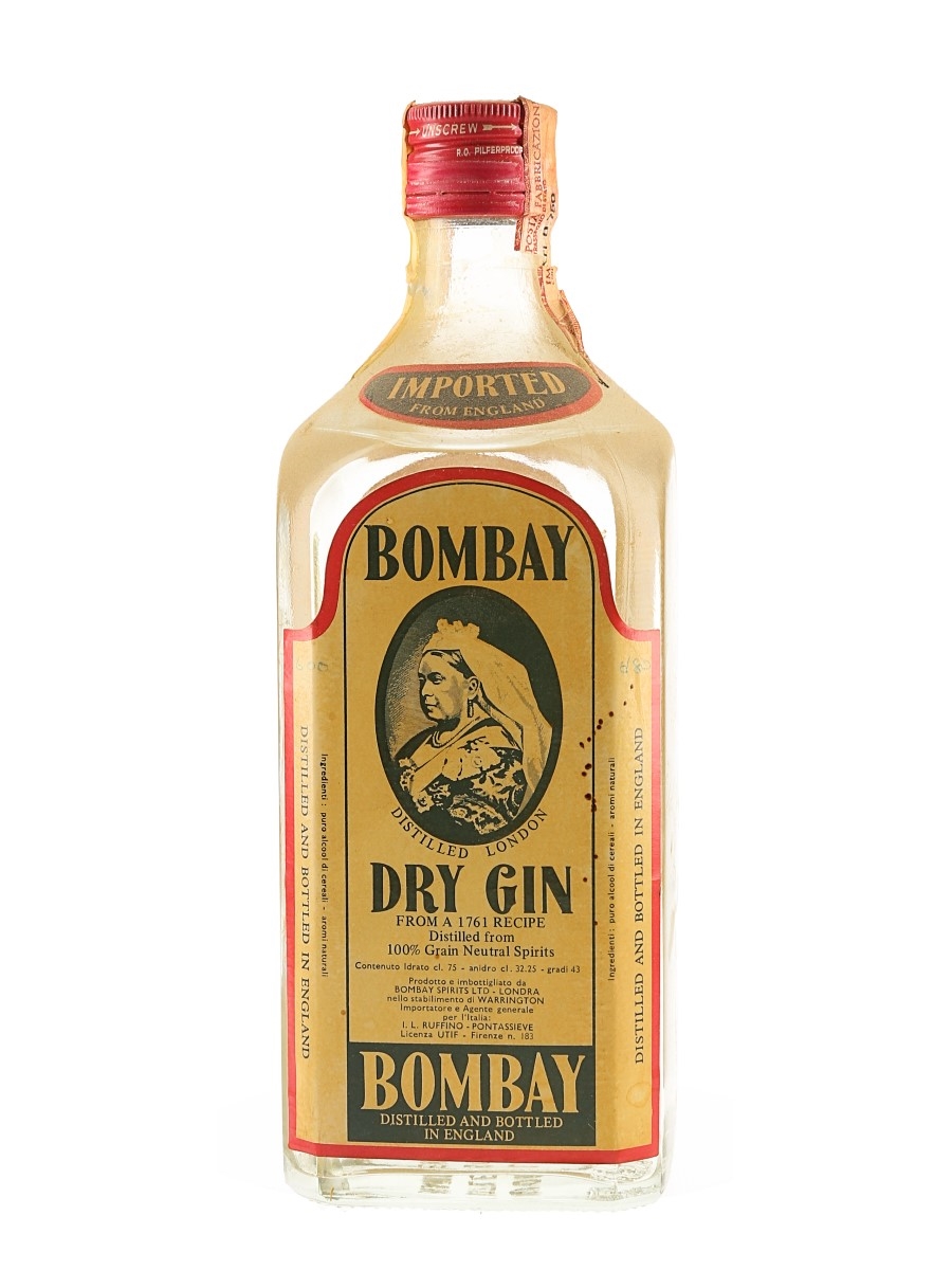 Bombay Dry Gin Bottled 1980s - Ruffino 75cl / 43%
