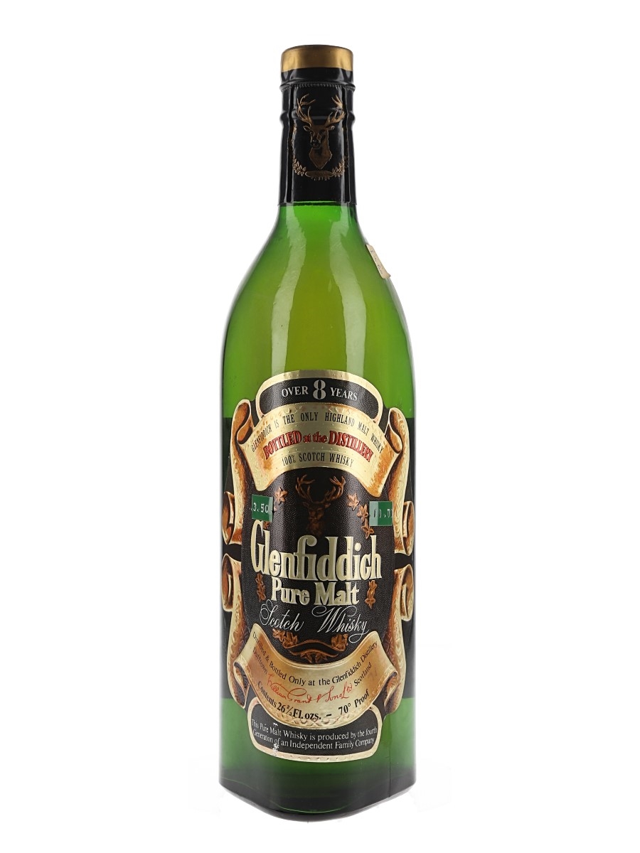 Glenfiddich 8 Year Old Pure Malt Bottled 1970s 75.7cl / 40%