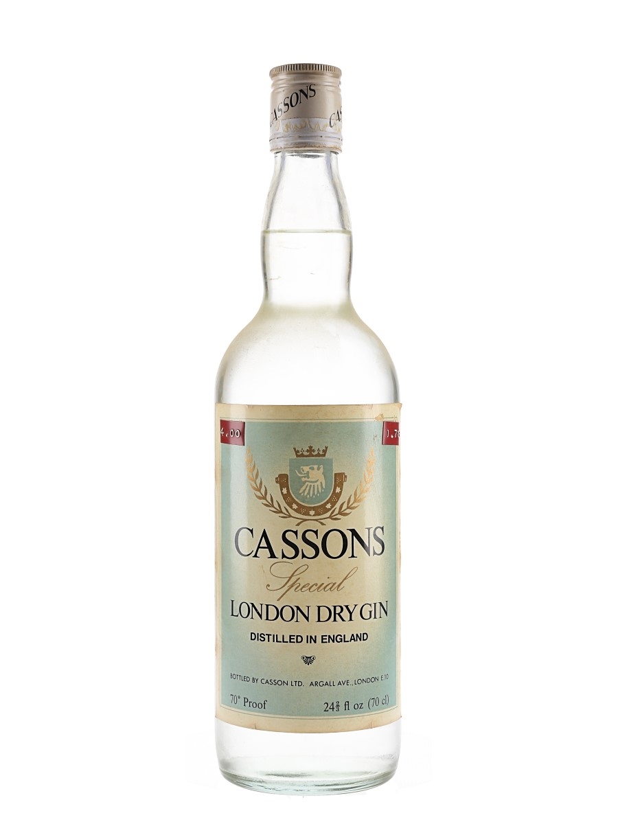 Cassons Special London Dry Gin Bottled 1970s 70cl / 40%