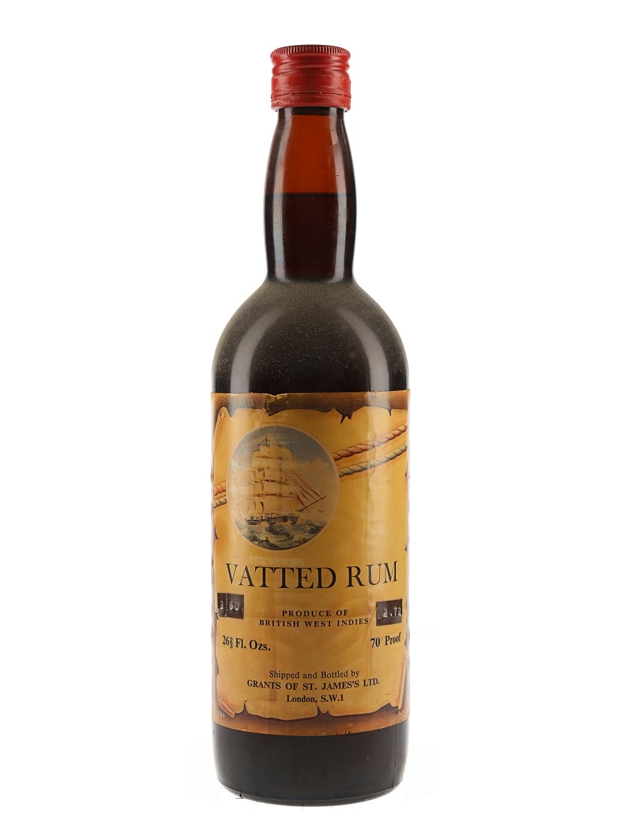 Grants Vatted Rum Bottled 1970s 75.7cl / 40%