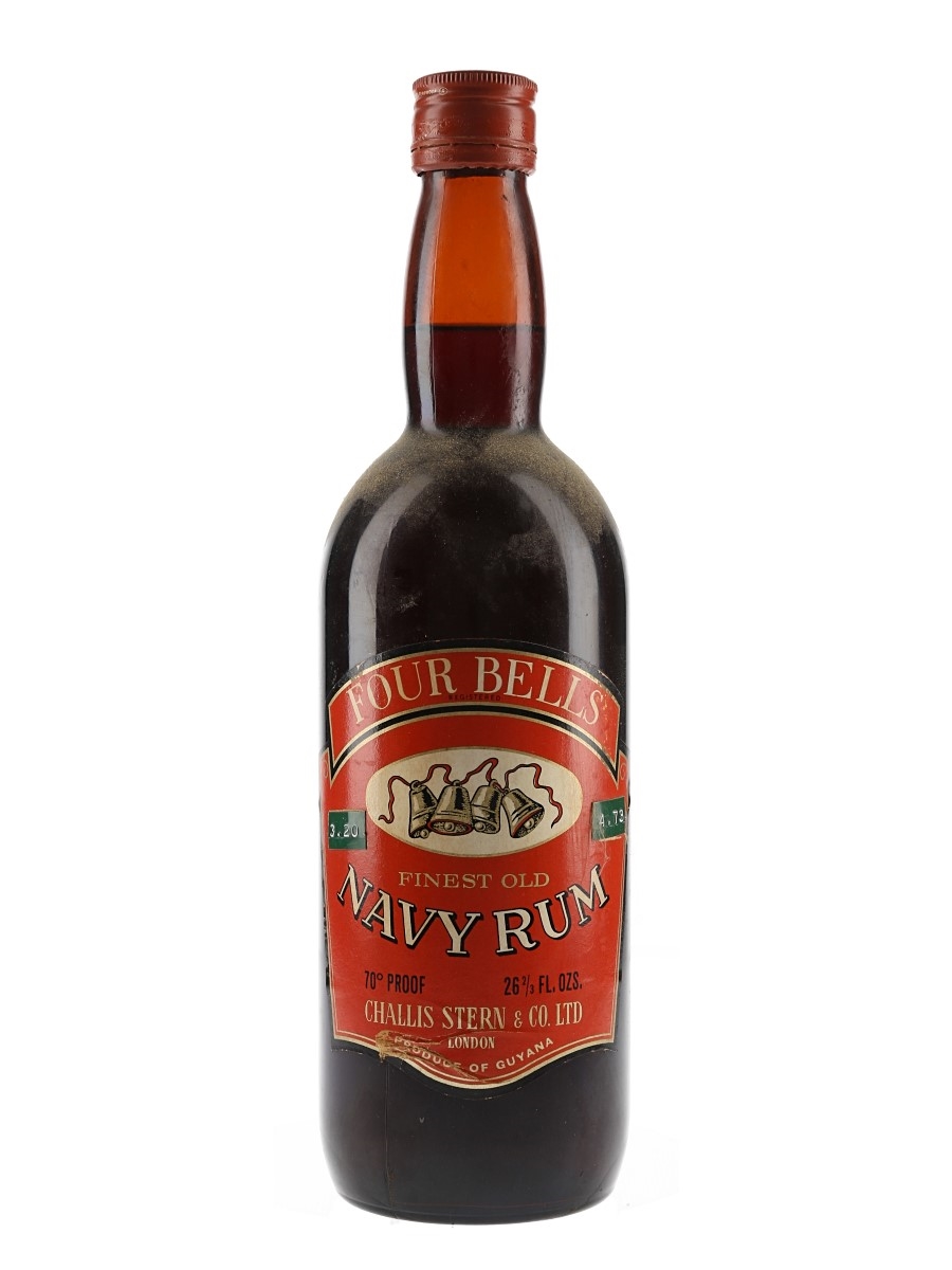 Four Bells Navy Rum Bottled 1970s - Challis Stern & Co. 75.7cl / 40%