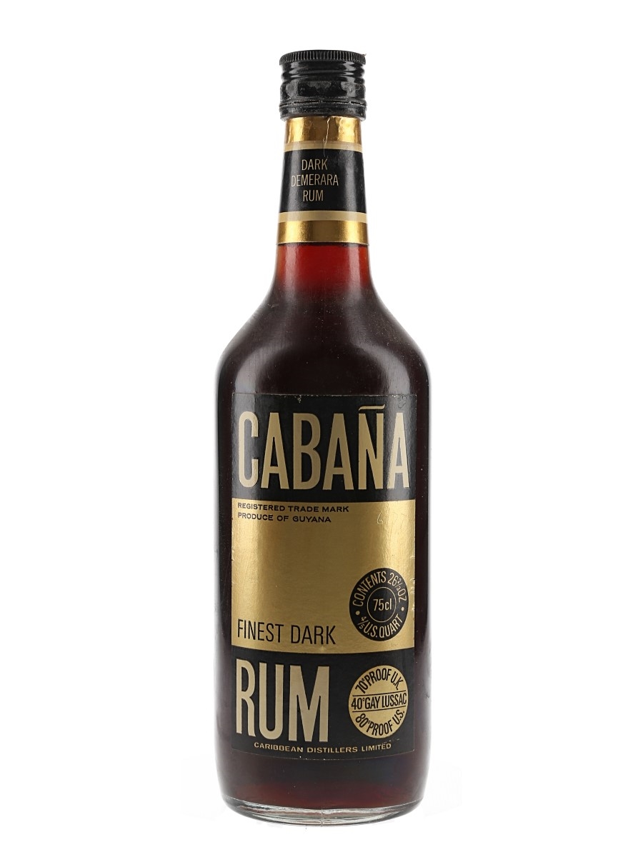 Cabana Finest Dark Rum Bottled 1970s 75cl / 40%
