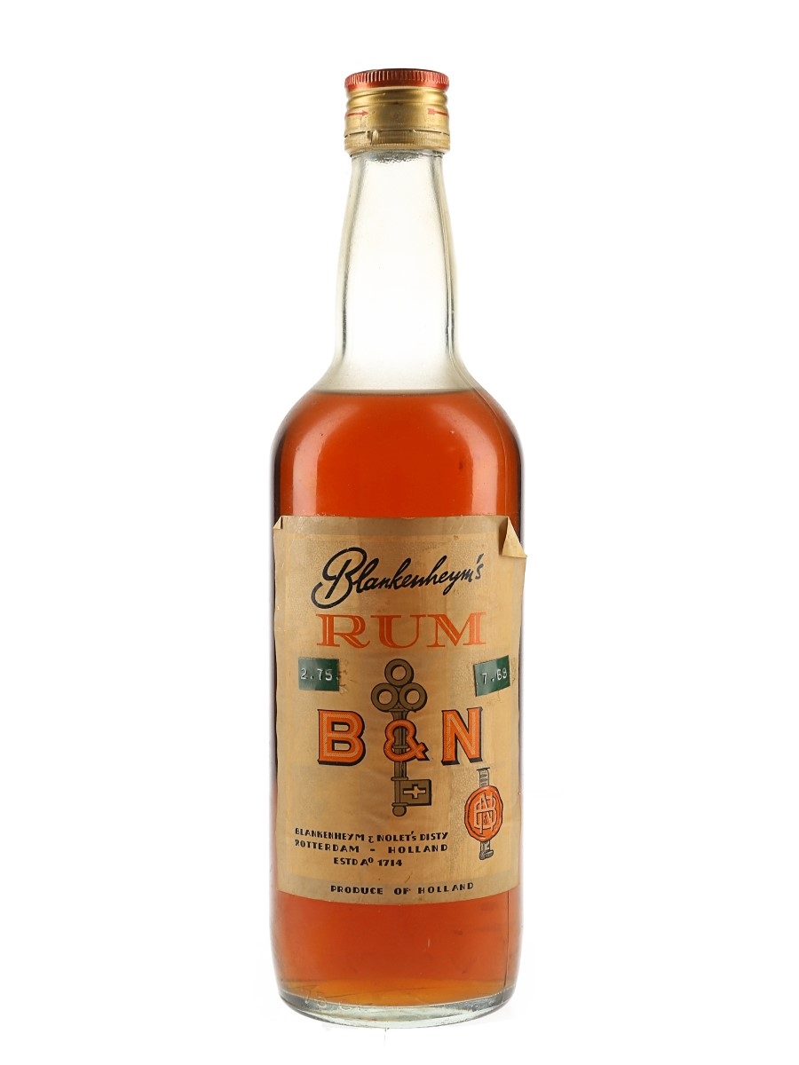 Blankenheym's B & N Rum Bottled 1960s-1970s 75cl