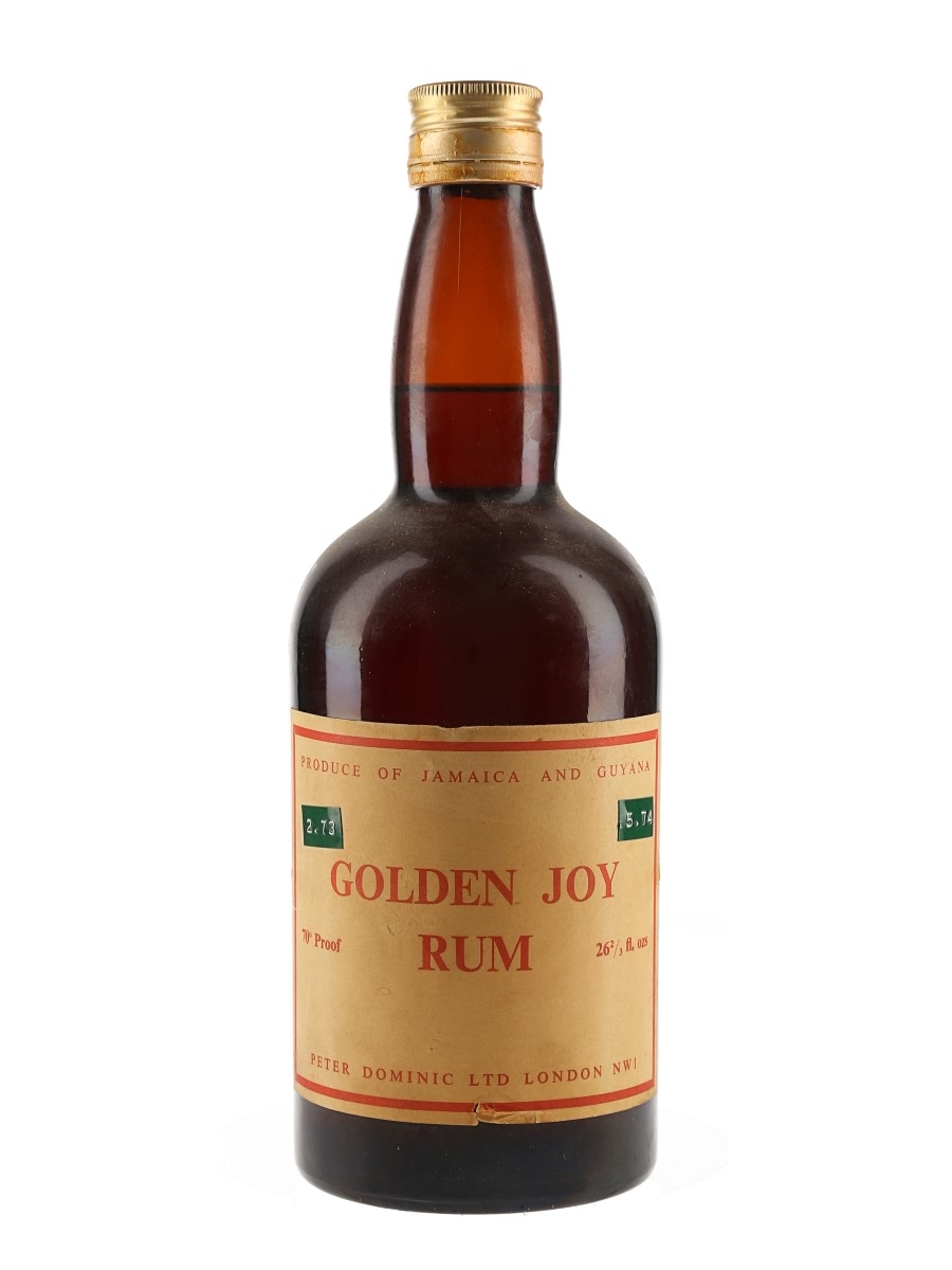Golden Joy Rum Bottled 1970s - Peter Dominic 75.7cl / 40%
