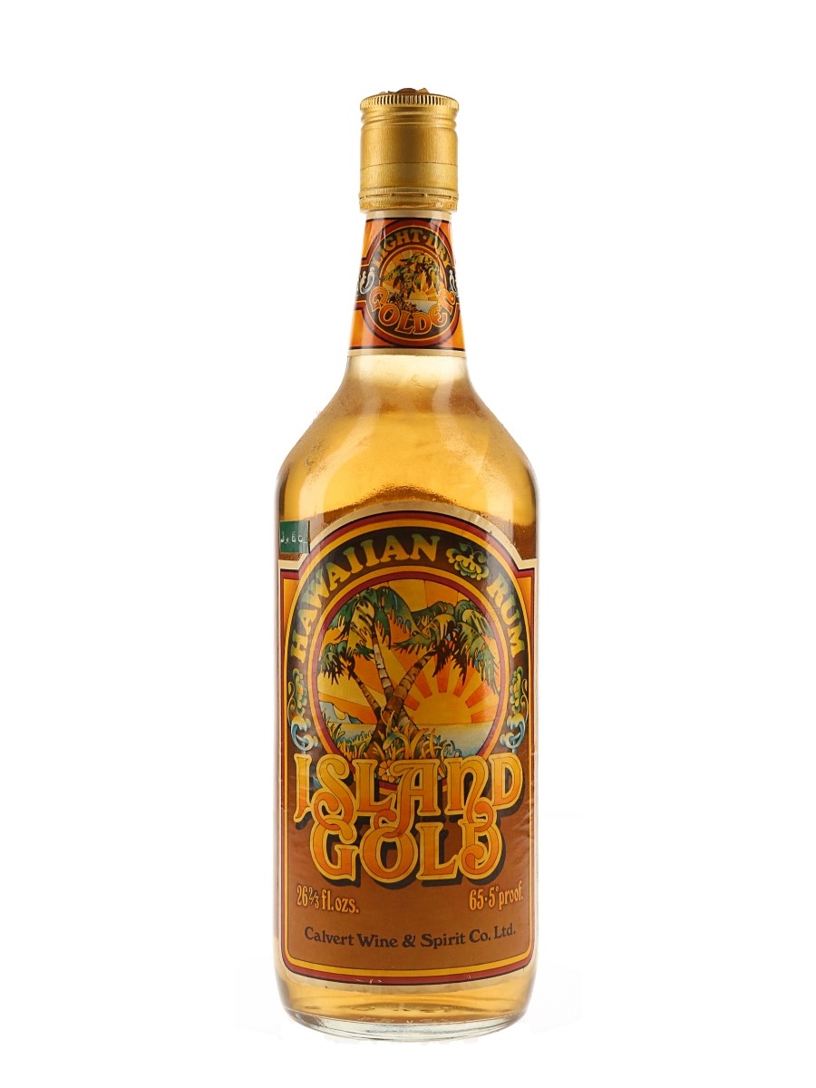 Island Gold Hawaiian Rum Bottled 1970s - Calvert Wine & Spirit 75.7cl / 37.4%