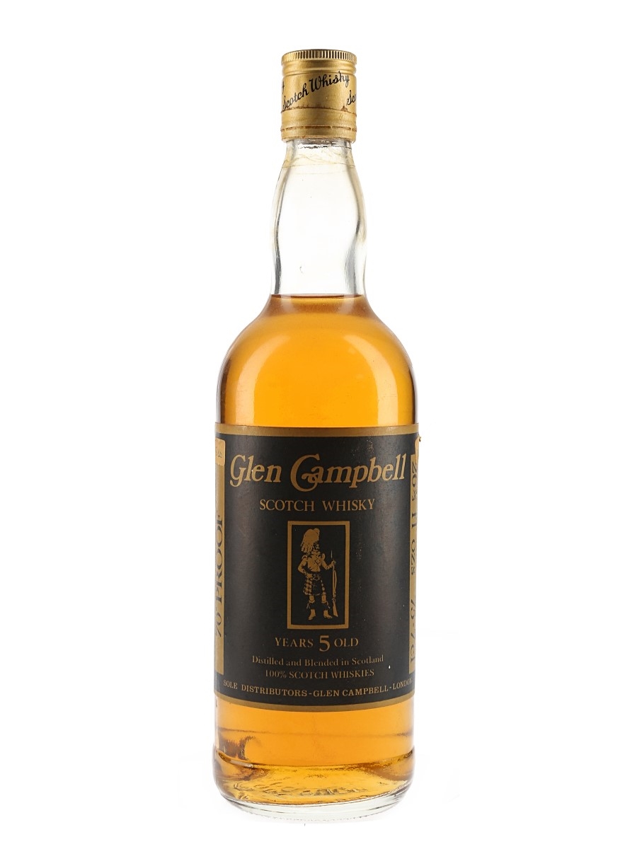 Glen Campbell 5 Year Old Bottled 1980s - Campbell 75.7cl / 40%