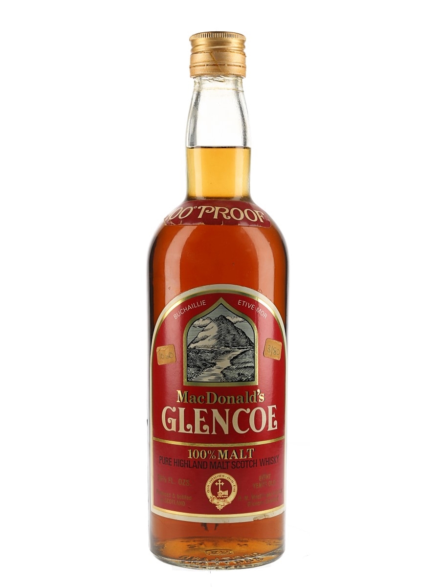 MacDonald's Glencoe 8 Year Old 100 Proof Bottled 1970s-1980s 75.7cl / 57%