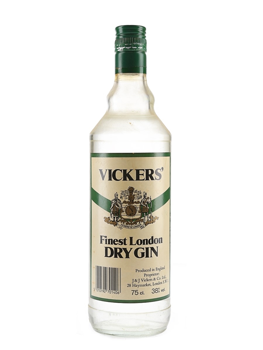 Vickers Finest London Dry Gin Bottled 1980s 75cl / 38%