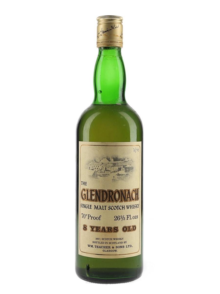 Glendronach 8 Year Old Bottled 1970s - Wm Teacher's 75.7cl / 40%