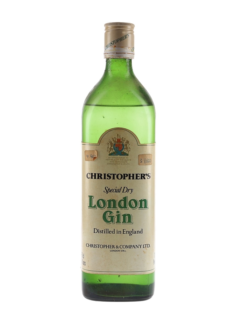 Christopher's Special Dry London Gin Bottled 1980s 75.7cl / 40%