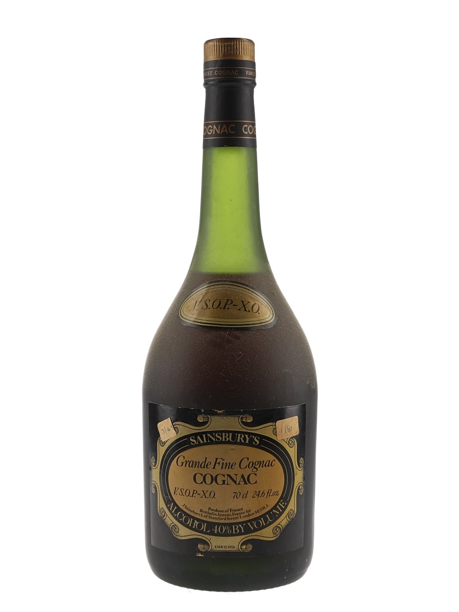 Sainsbury's Grande Fine Cognac VSOP~XO Bottled 1980s 70cl / 40%