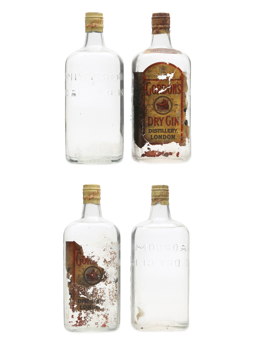 Gordon's Gin Spring Cap Bottled 1960s 4 x 75cl / 47.3%