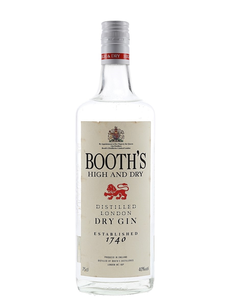 Booth's High And Dry Gin Bottled 1980s 75cl / 40%