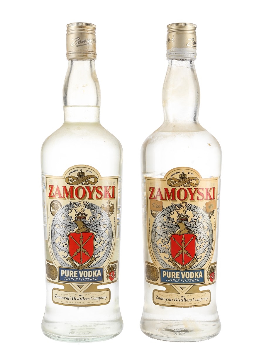 Zamoyski Pure Vodka Bottled 1980s 2 x 75cl / 37.5%