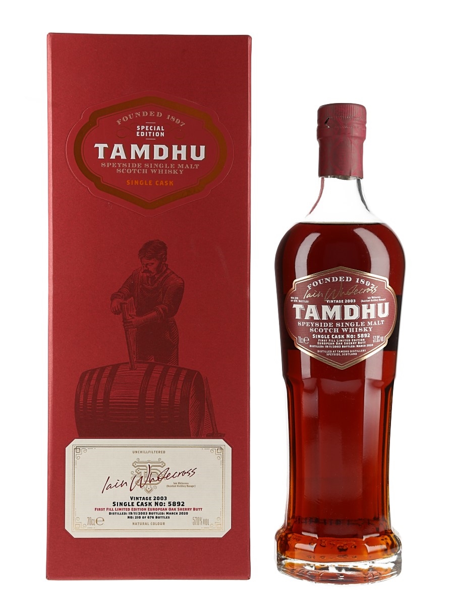 Tamdhu 2003 Iain Whitecross Single Cask 5892 Bottled 2020 70cl / 57%
