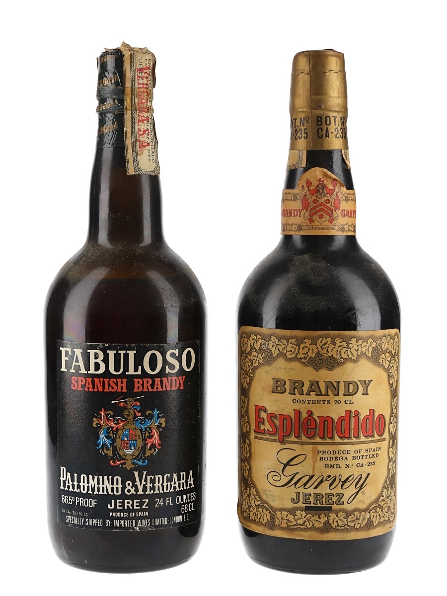 Esplendido & Fabuloso Brandy Bottled 1970s & 1980s 2 x 68cl - 70cl