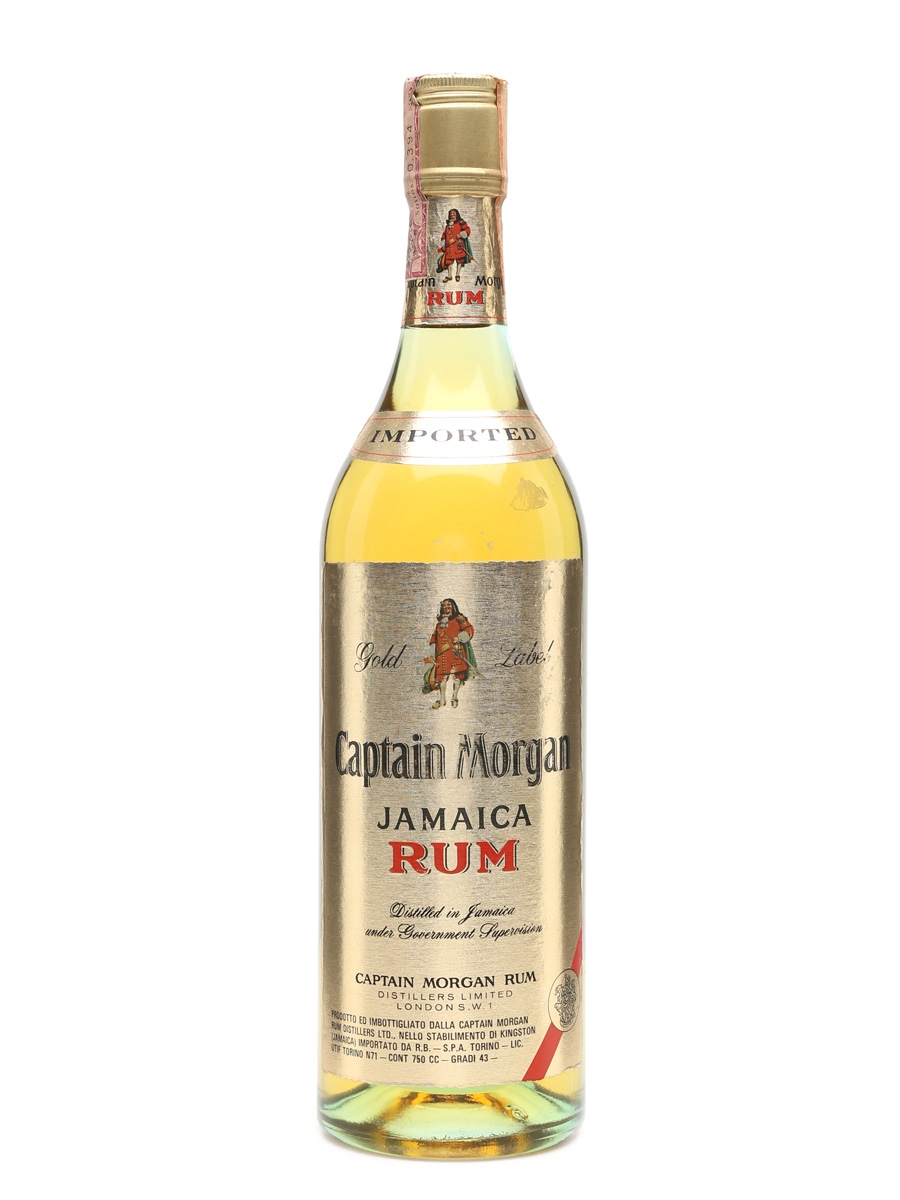 Captain Morgan Gold Label Jamaica Rum Bottled 1960s 75cl / 43%