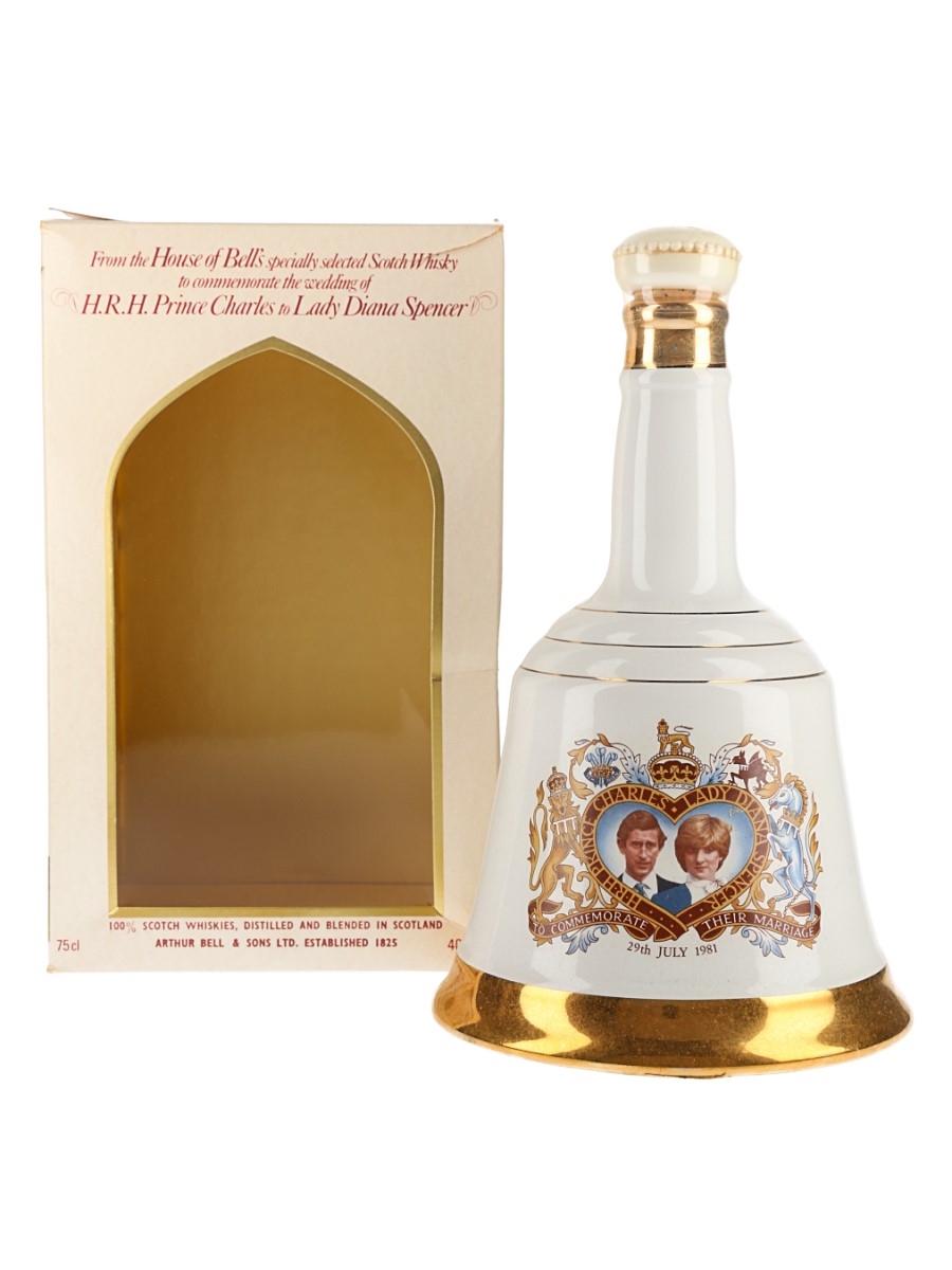 Bell's Ceramic Decanter Royal Wedding 1981 - Prince Charles & Lady Diana Spencer 75cl / 43%