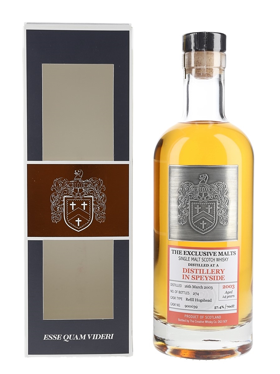 Speyside 2003 The Exclusive Malts 14 Year Old - The Creative Whisky Co 70cl / 57.4%