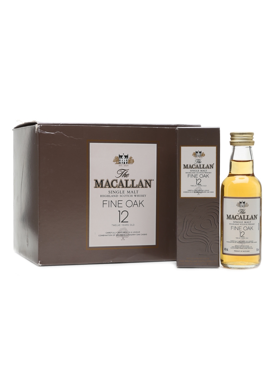 Macallan 12 Year Old Fine Oak Miniatures 12 x 5cl / 40%