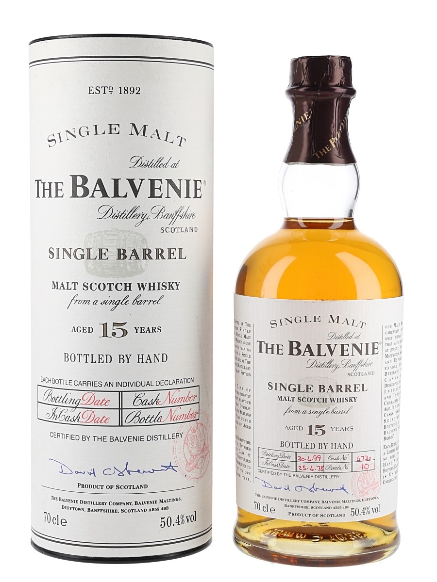 Balvenie 1978 15 Year Old Single Barrel 4730 Bottled 1999 70cl / 50.4%