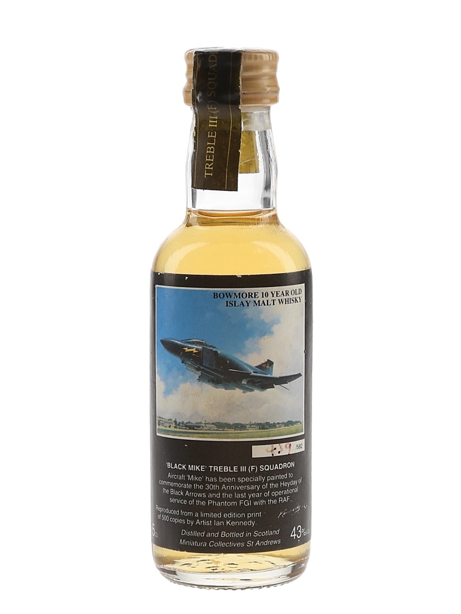 Bowmore 10 Year Old RAF Collection Miniatura Collectives - 'Black Mike' Squadron 5cl / 43%
